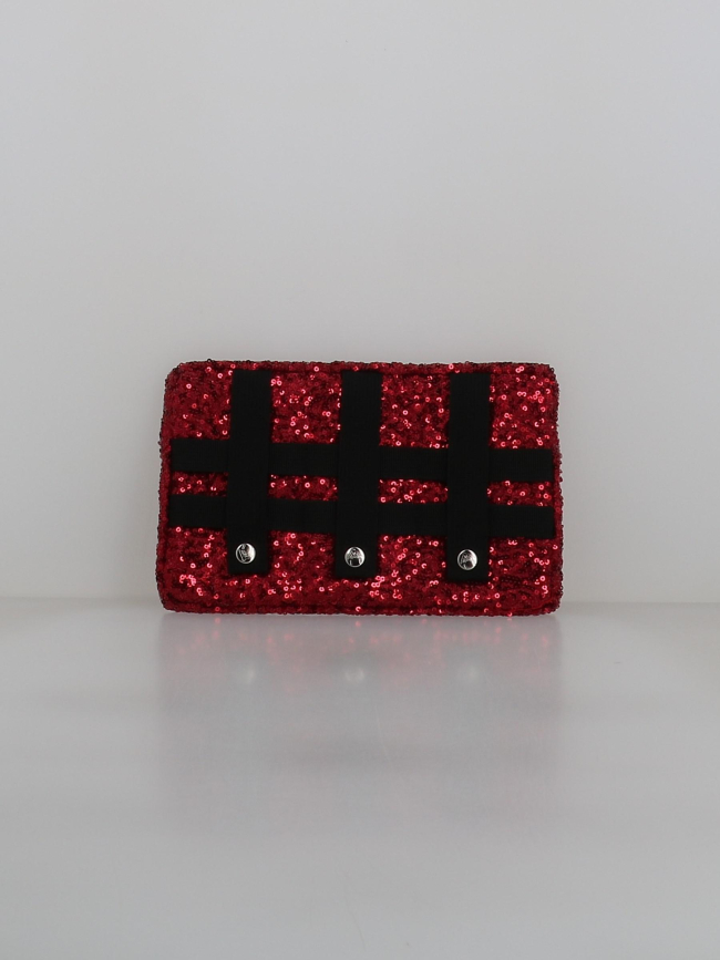 Pochette avant large rue de la hotte sequins rouge - Cabaïa