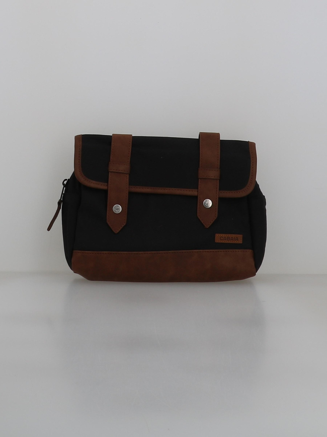 Trousse de toilette trogir noir marron - Cabaïa