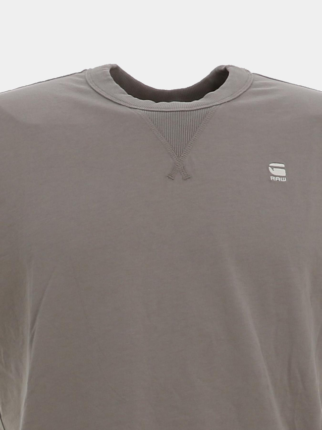 T-shirt à manche courtes uni nifous gris homme - G-star