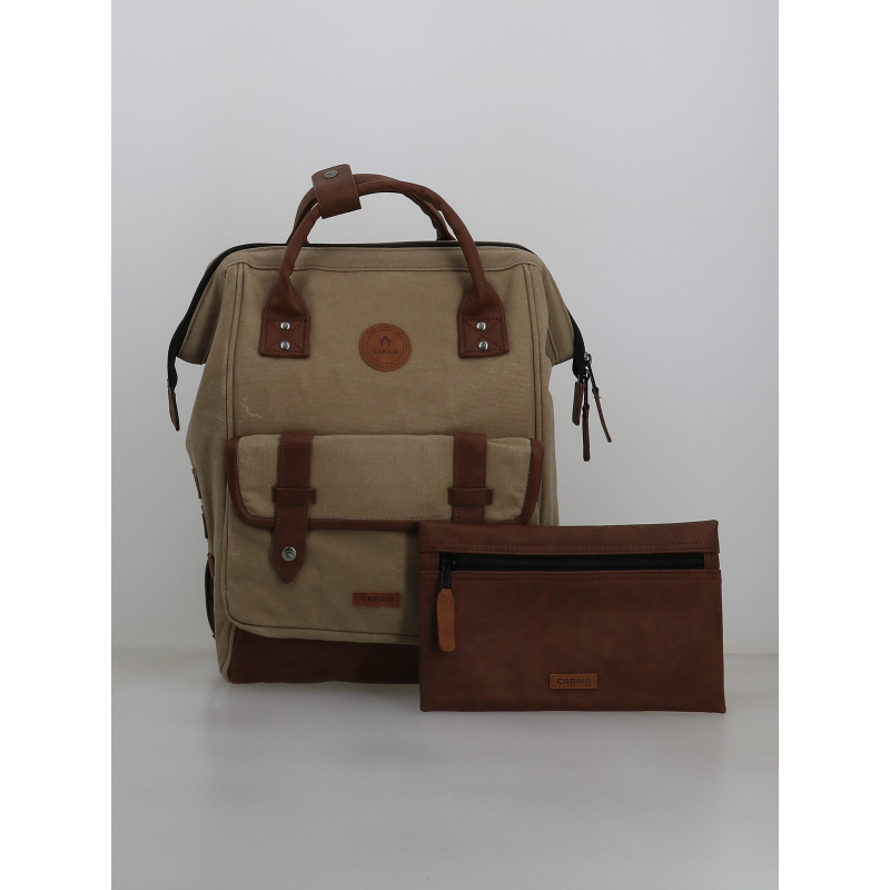 Sac à dos medium adventurer rabat beige - Cabaïa