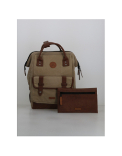 Sac à dos medium adventurer rabat beige - Cabaïa