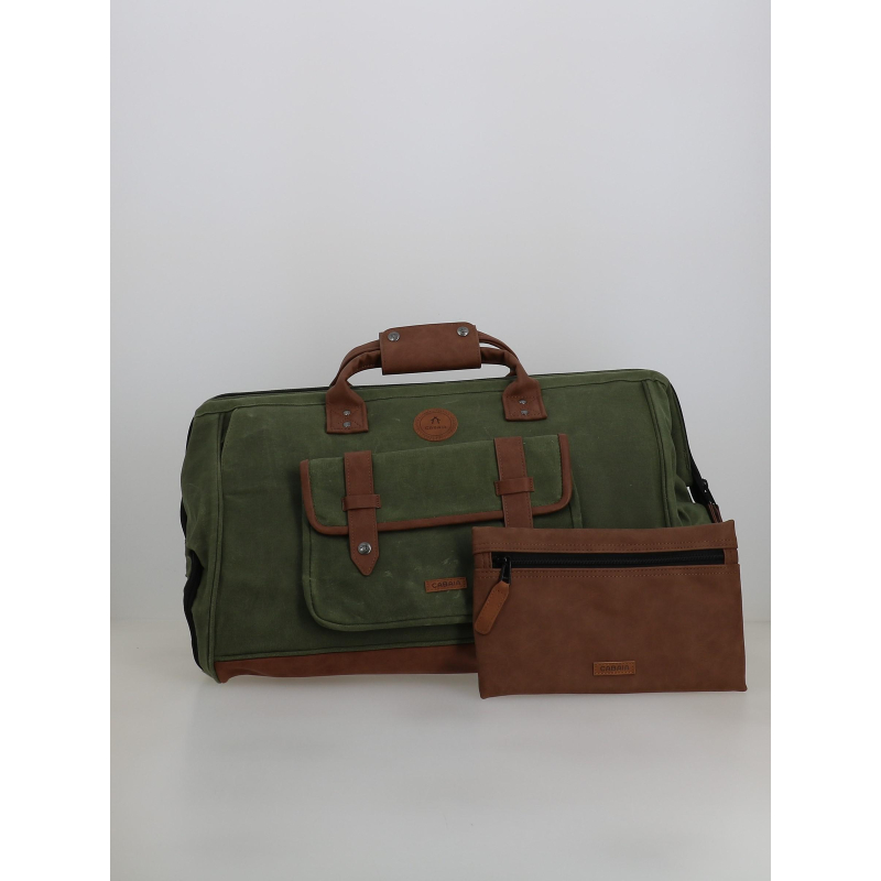 Sac de voyage nicosia kaki marron - Cabaïa