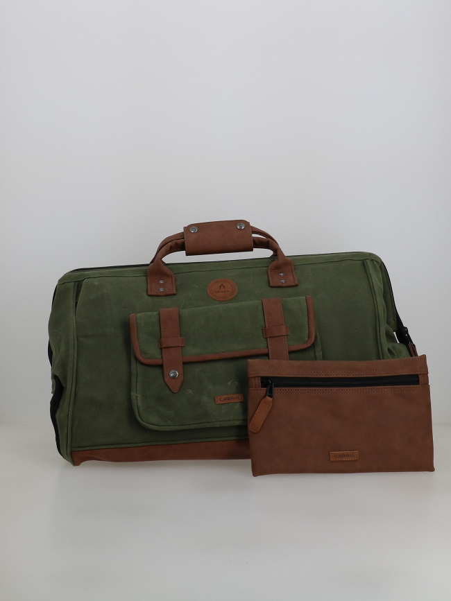 Sac de voyage nicosia kaki marron - Cabaïa