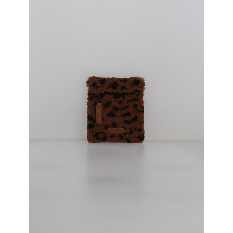 Pochette latérale léopard gaya marron - Cabaïa