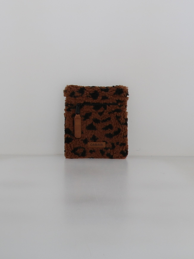 Pochette latérale léopard gaya marron - Cabaïa