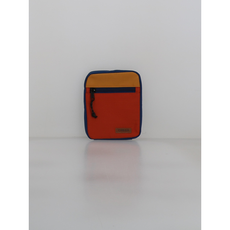 Pochette latérale mini kilfi orange bleu - Cabaïa