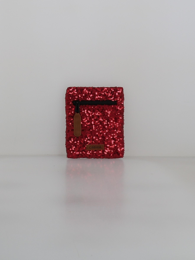 Pochette latérale mini sequins rue de la hotte rouge - Cabaïa