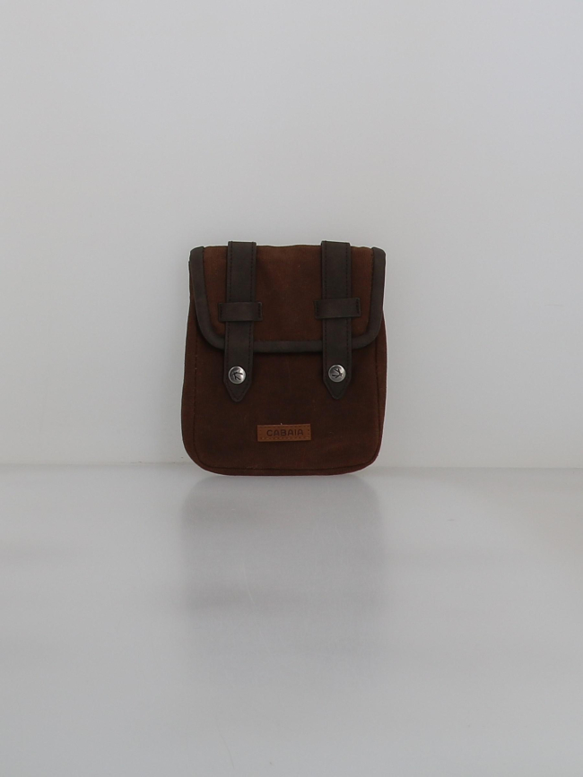 Pochette latérale rabat soyo marron - Cabaïa