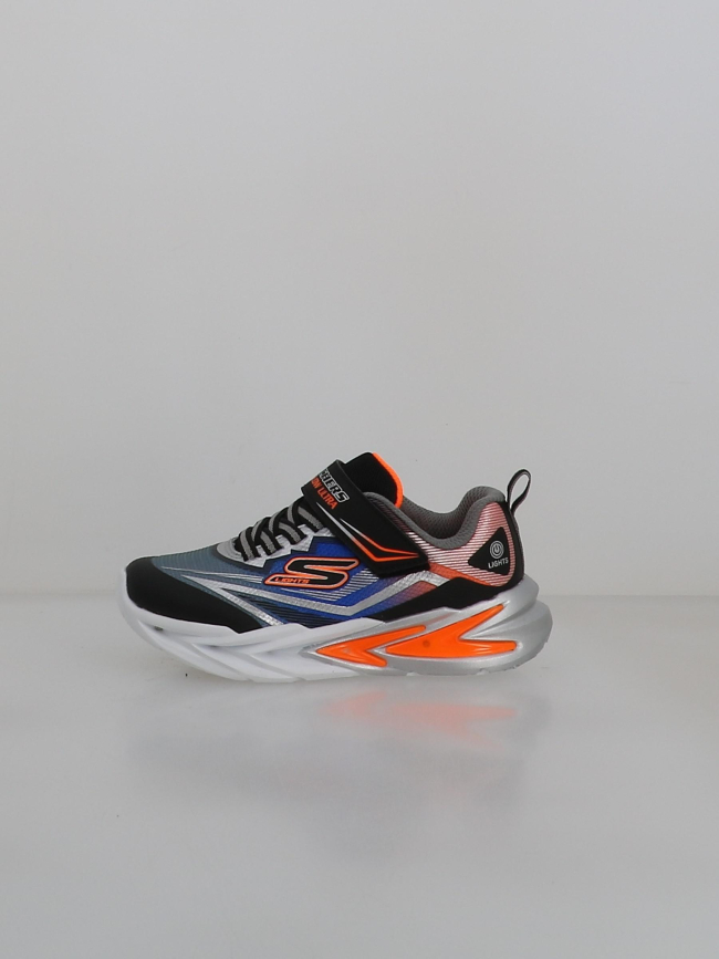 Baskets à scratch flew glow ultra noir enfant - Skechers