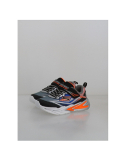 Baskets à scratch flew glow ultra noir enfant - Skechers