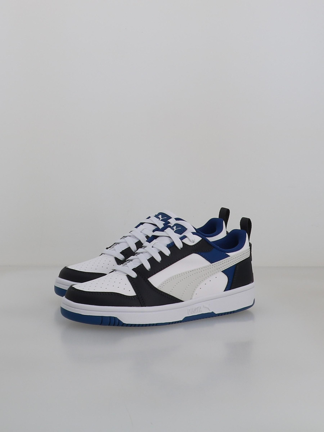 Baskets rebound v6 low blanc et bleu enfant - Puma