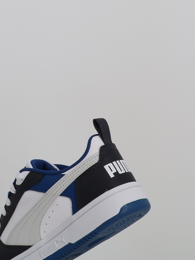 Baskets rebound v6 low blanc et bleu enfant - Puma