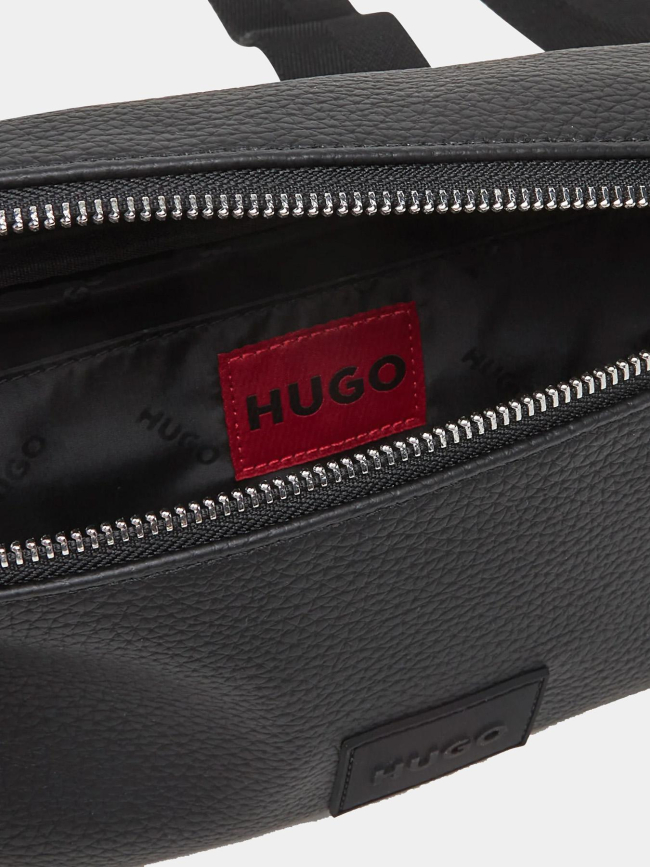 Sac ceinture en simili cuir perforé noir homme - Hugo