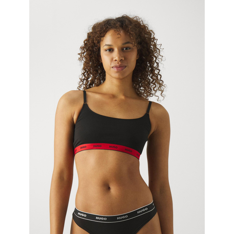 Pack de 2 brassières noir et rouge femme - Hugo