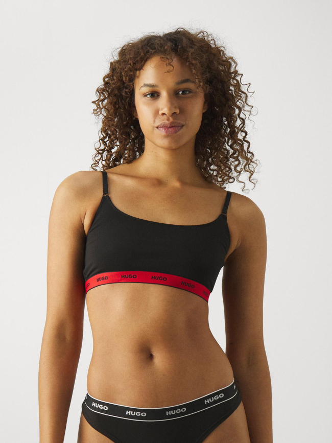 Pack de 2 brassières noir et rouge femme - Hugo