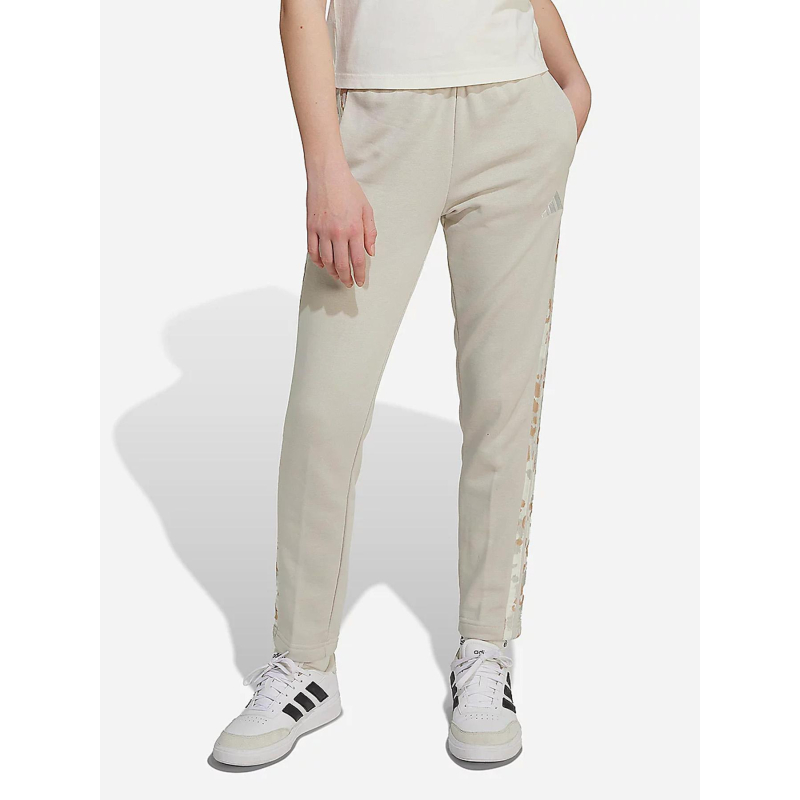 Pantalon jogging 3 stripes animal beige fille - Adidas