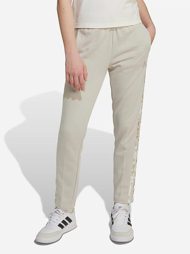 Pantalon jogging 3 stripes animal beige fille - Adidas
