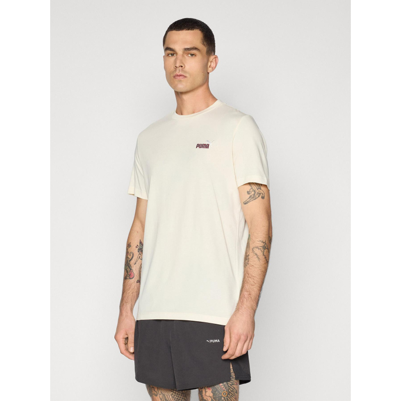 T-shirt essential 2 color small beige homme - Puma