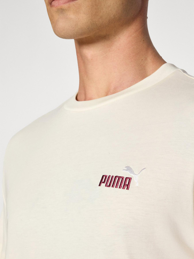 T-shirt essential 2 color small beige homme - Puma