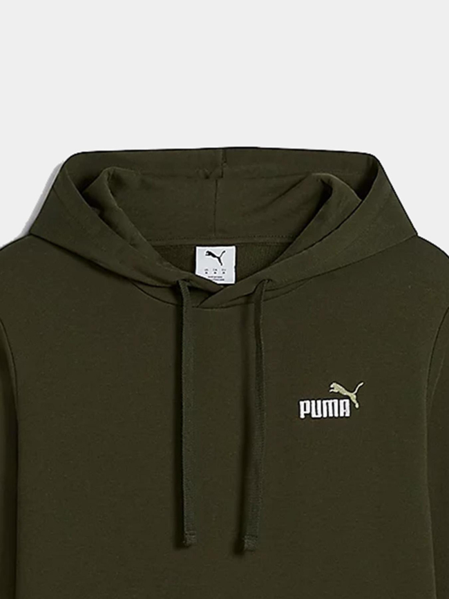 Sweat à capuche essentials color kaki homme - Puma