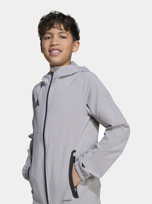 Veste tiro 25 competion vis tech gris enfant - Adidas