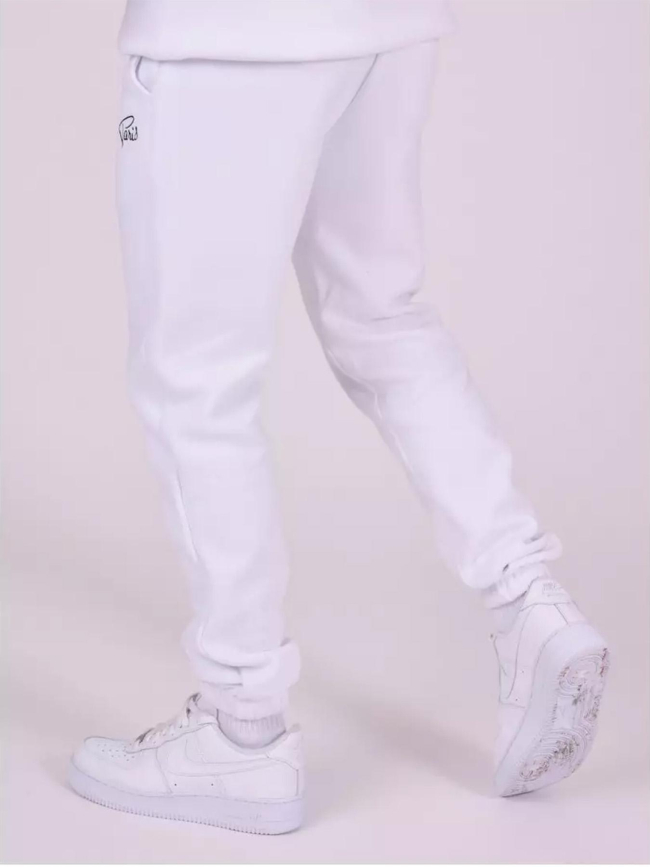 Jogging classique logo brodé blanc homme - Project X Paris