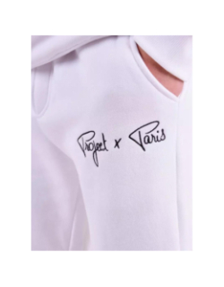 Jogging classique logo brodé blanc homme - Project X Paris