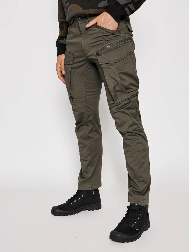Pantalon rovic zip 3d regular kaki homme - G Star