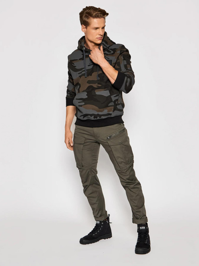 Pantalon rovic zip 3d regular kaki homme - G Star