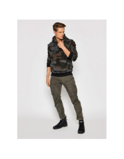 Pantalon rovic zip 3d regular kaki homme - G Star