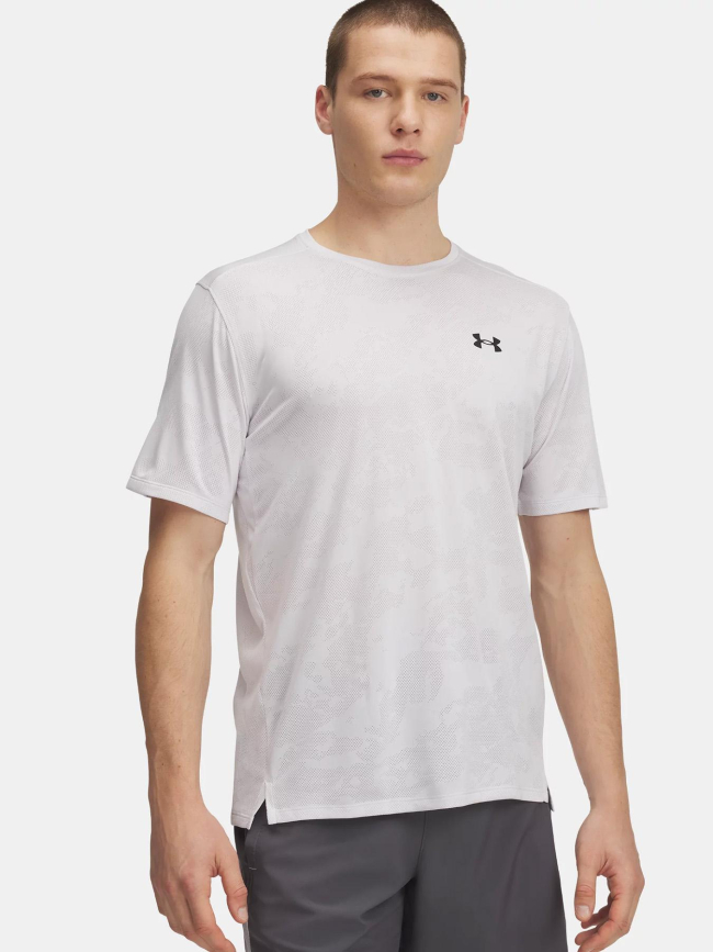 T-shirt de sport ua tech vent jacquard gris homme - Under Armour