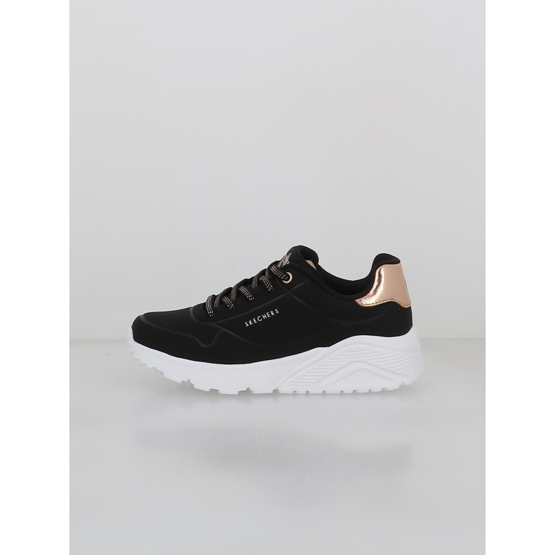 Baskets uni lite noir doré fille - Skechers