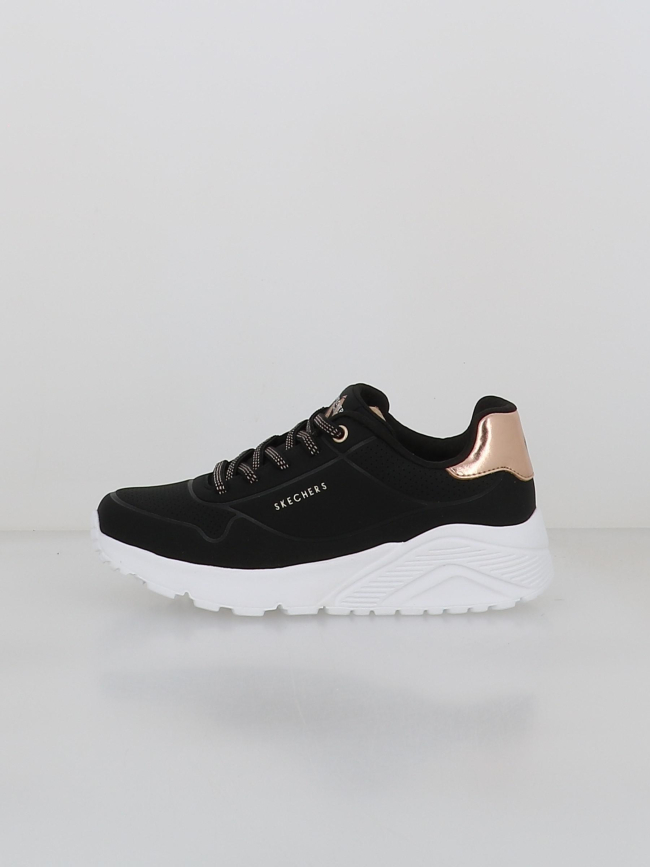 Baskets uni lite noir doré fille - Skechers