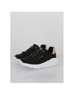 Baskets uni lite noir doré fille - Skechers