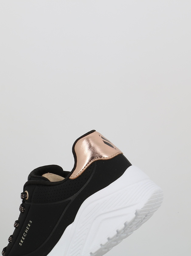 Baskets uni lite noir doré fille - Skechers