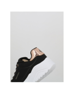 Baskets uni lite noir doré fille - Skechers