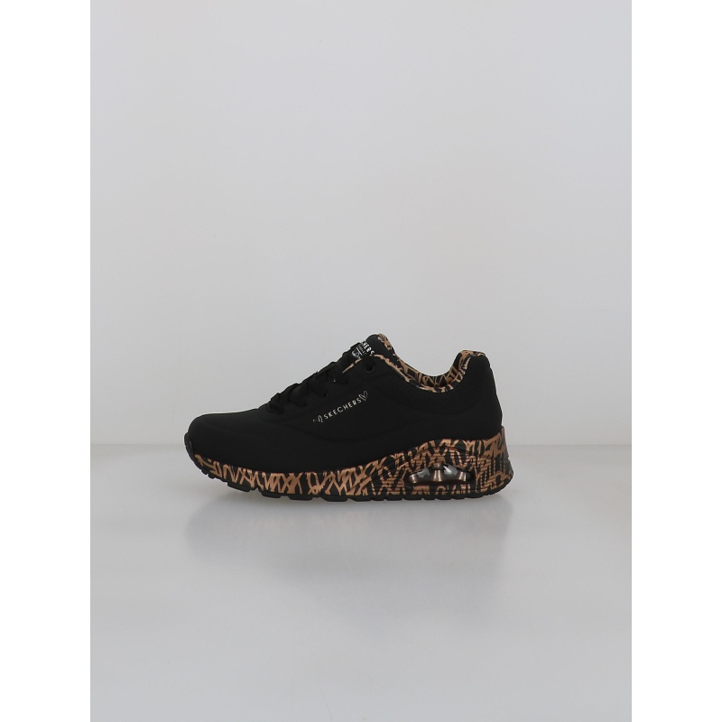 Baskets uno loving love noir doré femme - Skechers