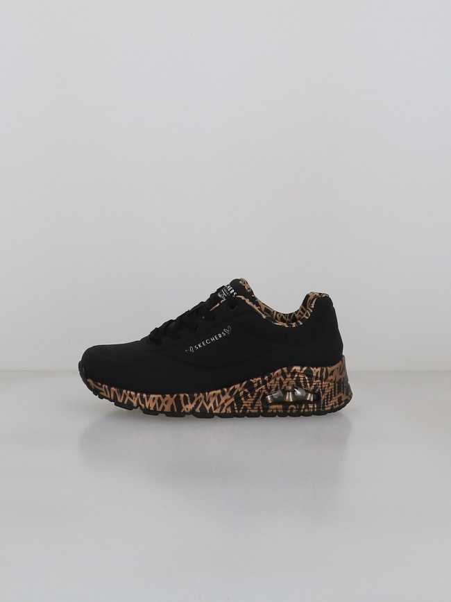 Baskets uno loving love noir doré femme - Skechers