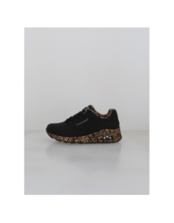 Baskets uno loving love noir doré femme - Skechers