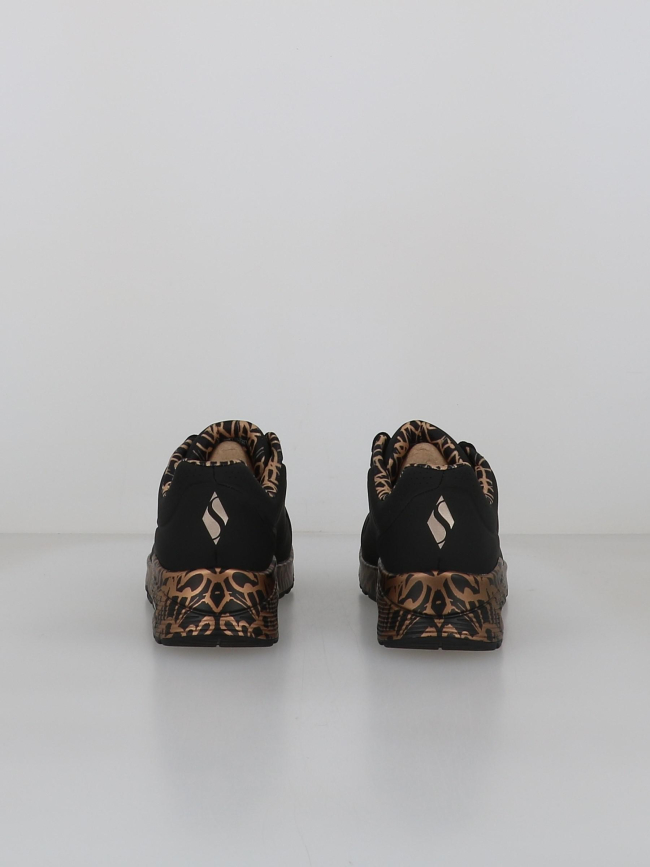 Baskets uno loving love noir doré femme - Skechers