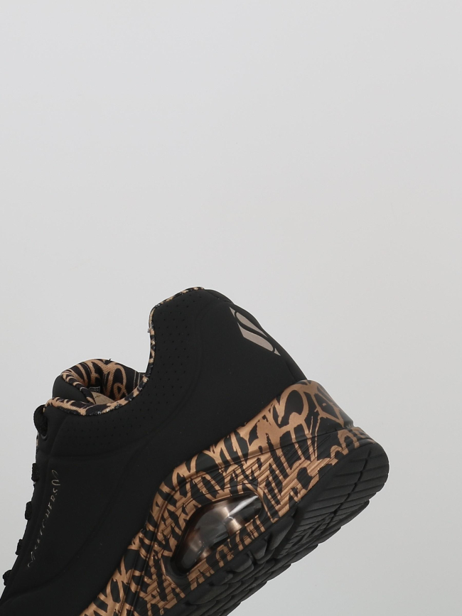 Baskets uno loving love noir doré femme - Skechers