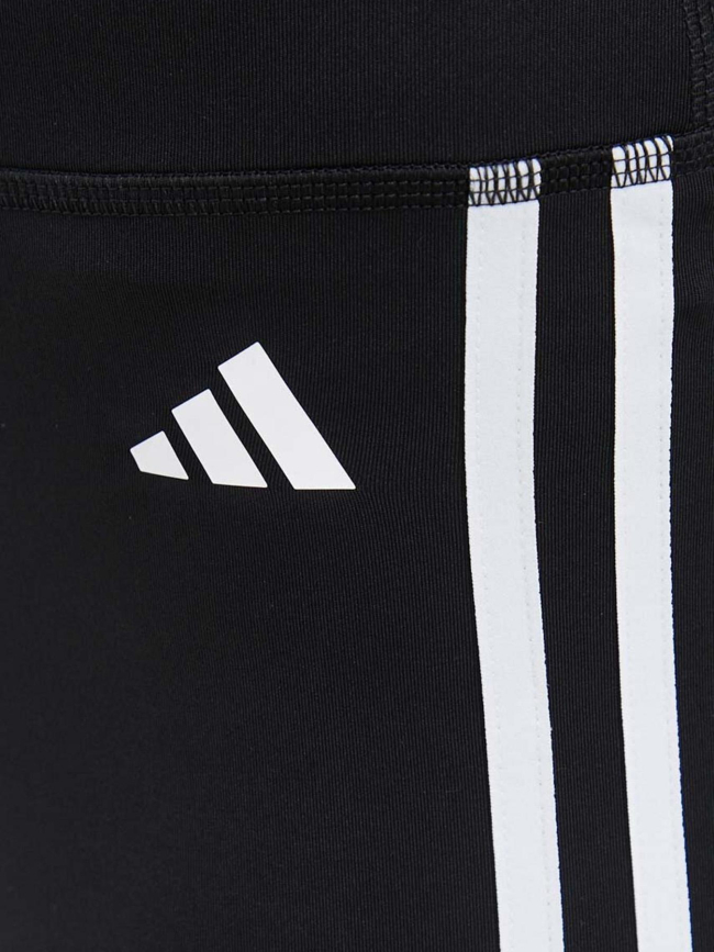 Short cycliste 3 bandes noir et blanc femme - Adidas