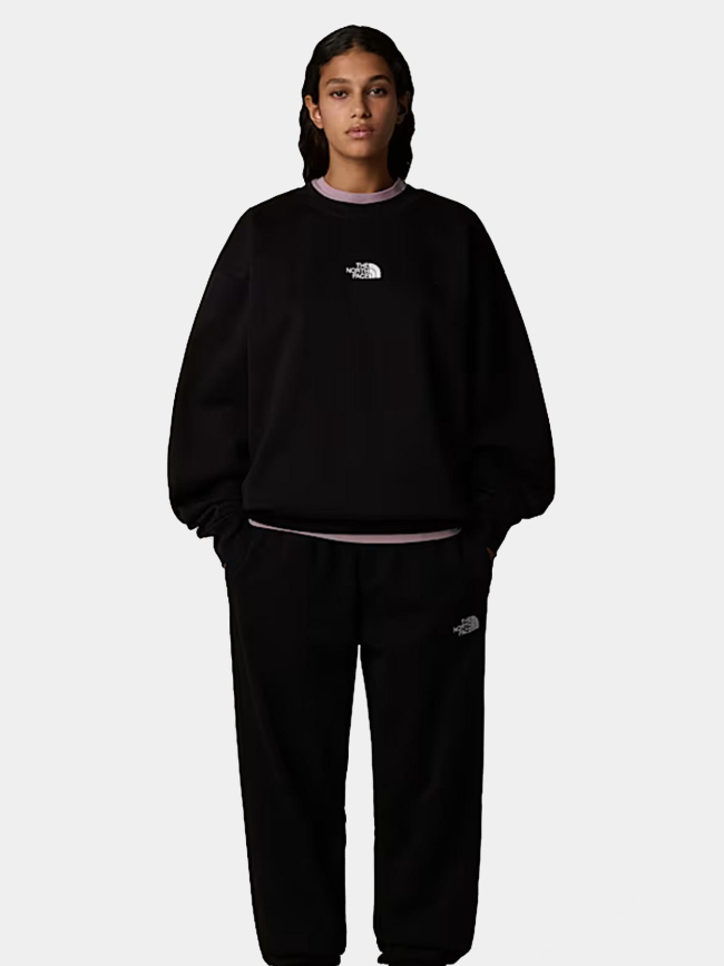 Sweat à col rond essential oversize noir femme - The North Face