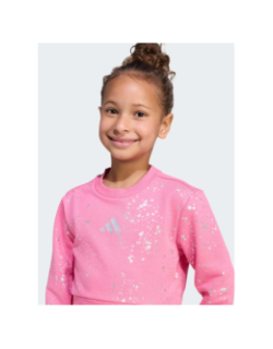 Ensemble sweat et legging glam rose et noir fille - Adidas
