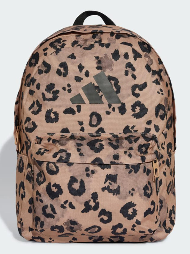 Sac à dos léopard à logo 3 bandes marron - Adidas