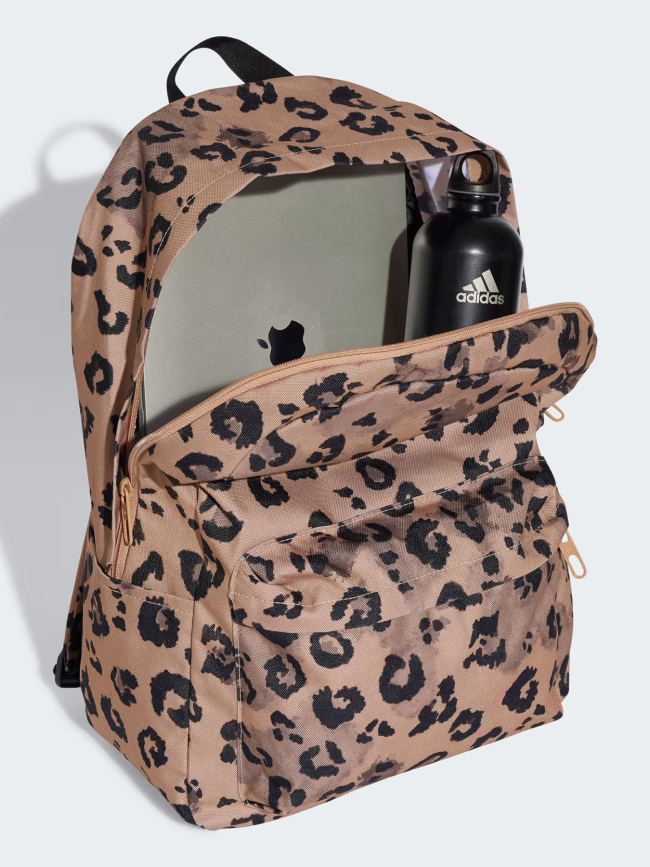 Sac à dos léopard à logo 3 bandes marron - Adidas