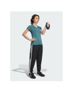 T-shirt à col en v train essentials bleu femme - Adidas