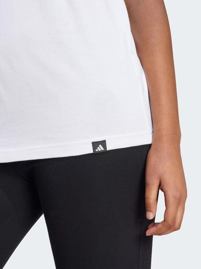 T-shirt lounge slide graphic blanc femme - Adidas