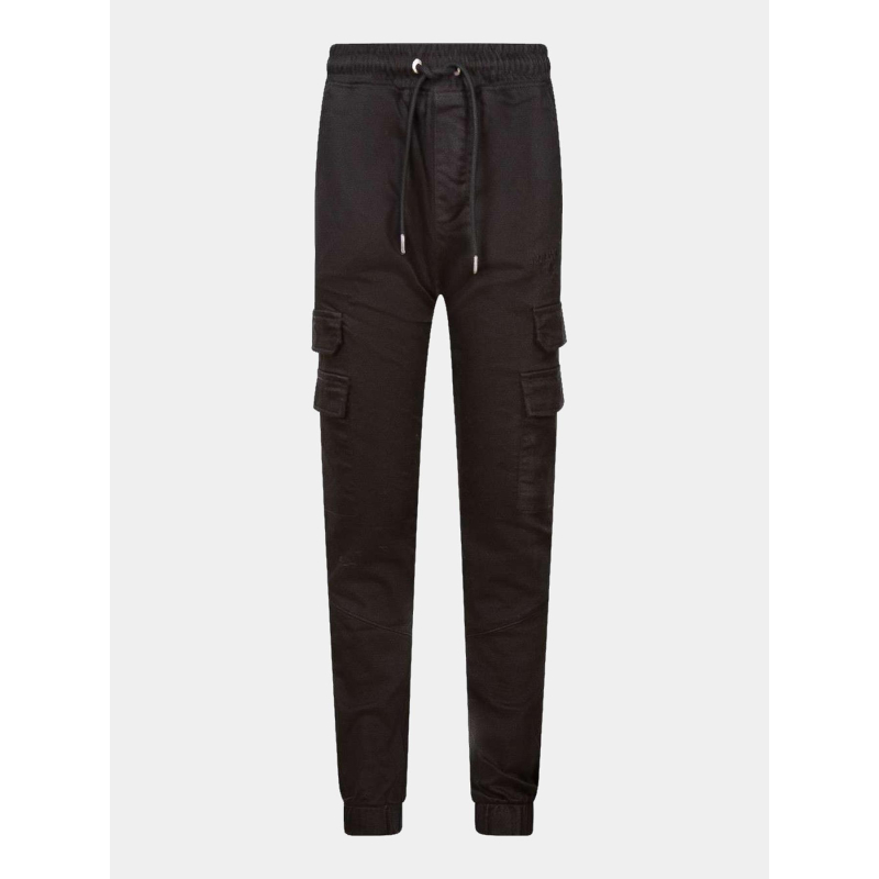 Pantalon cargo multi poches logo noir garçon - Project X Paris