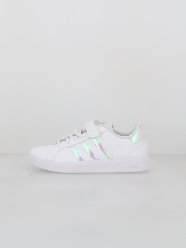 Baskets à scratch grand court 2.0 irisé el blanc fille - Adidas